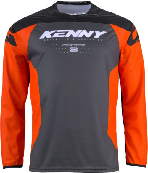 Tricou Moto MX/Enduro Force Grey/Orange/Black/White