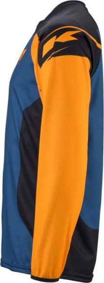 Tricou Moto MX/Enduro Force Petrol Blue/Orange/Black