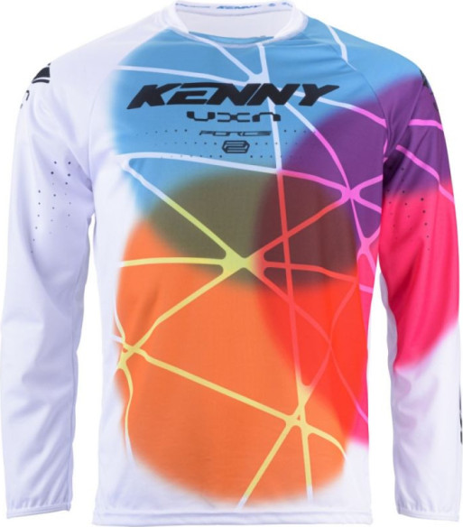 Tricou Moto MX/Enduro Force Sphere White/Blue/Orange/Red