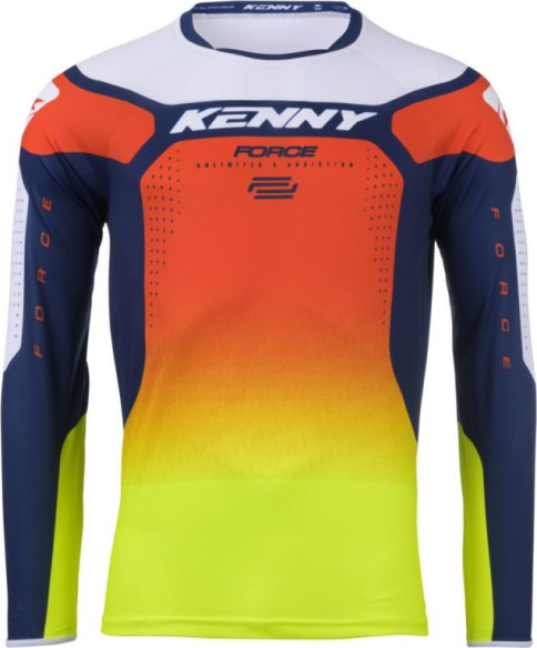 Tricou Moto MX/Enduro Force Spring Summer Blue/White/Orange/Yellow