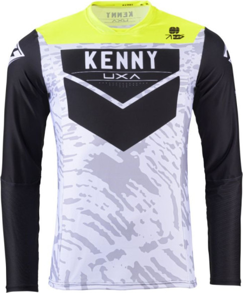 Tricou Moto MX/Enduro Force Stone Grey/White/Black/Yellow