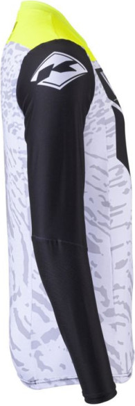 Tricou Moto MX/Enduro Force Stone Grey/White/Black/Yellow