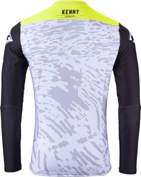 Tricou Moto MX/Enduro Force Stone Grey/White/Black/Yellow