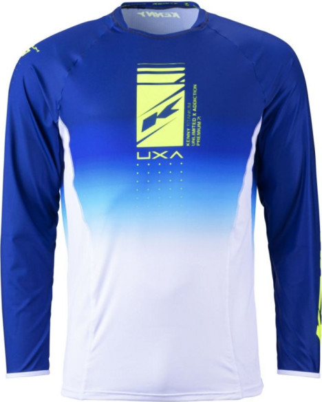 Tricou Moto MX/Enduro Titanium Premium Navy Blue/White/Yellow Fluo