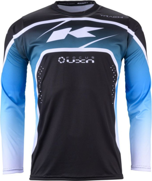 Tricou Moto MX/Enduro Track Focus Black/White/Blue