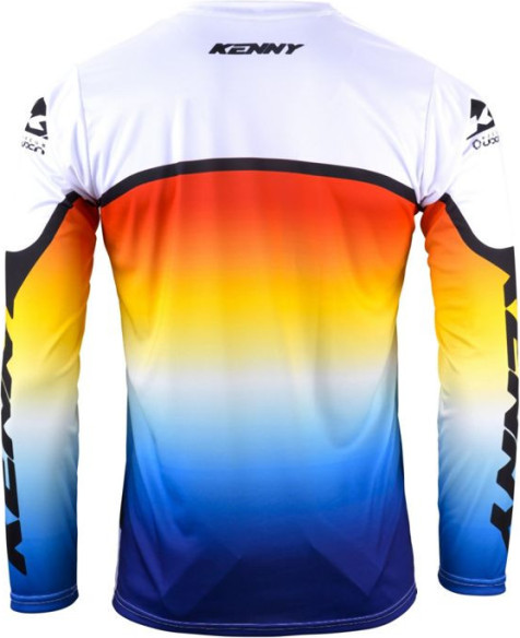 Tricou Moto MX/Enduro Track Focus Gradient White/Red/Yellow/Blue/Black