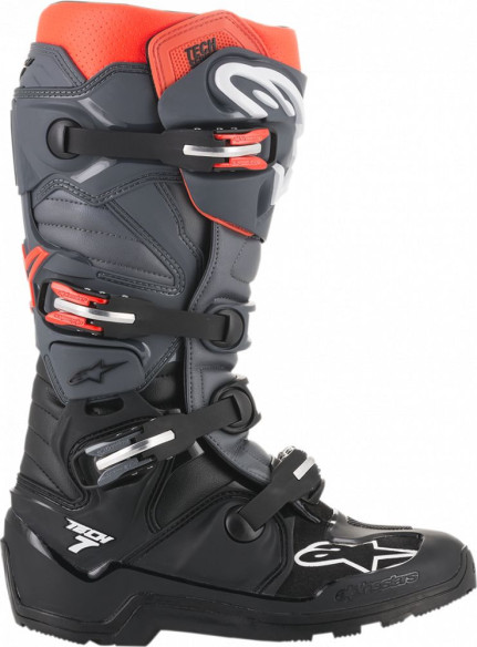 Cizme MX Tech 7 Enduro Multicolor/Rosu