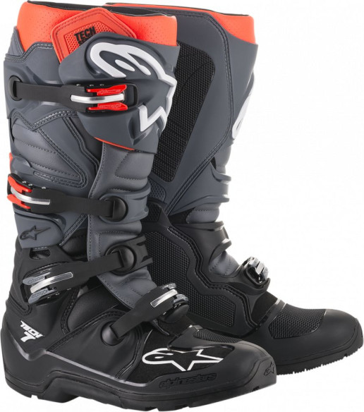 Cizme MX Tech 7 Enduro Multicolor/Rosu
