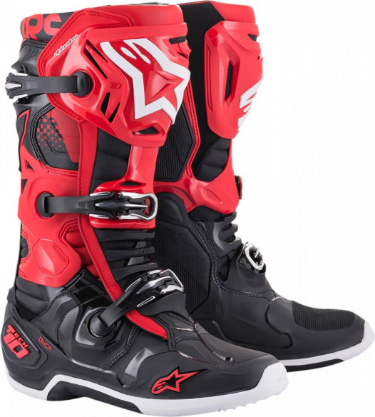 Cizme MX Tech 10 Negru/Rosu