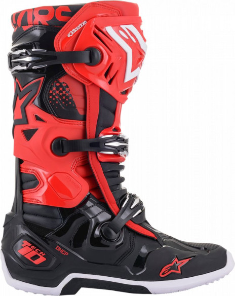 Cizme MX Tech 10 Negru/Rosu