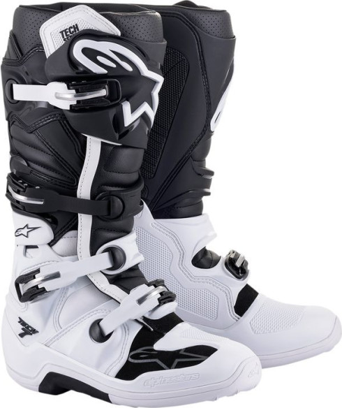 Cizme MX Tech 7 Alb/Negru