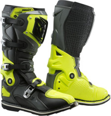 Cizme Moto MX Titanium Grey Neon Yellow