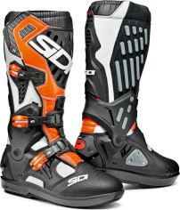 Cizme Moto Atojo SRS White-Black-Orange Fluo