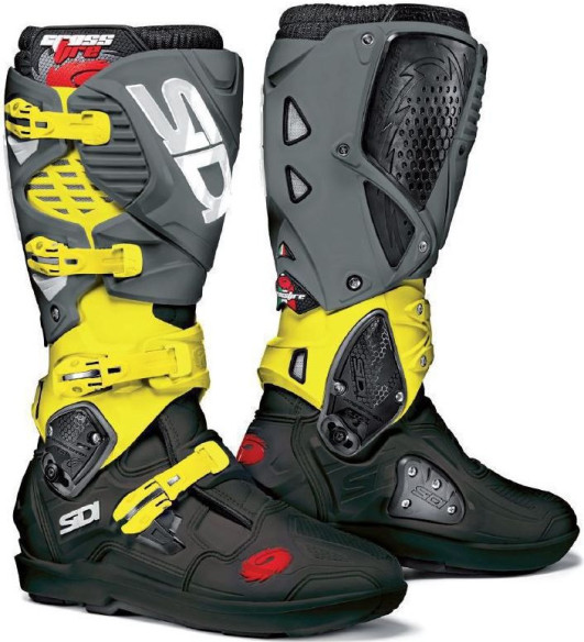 Cizme Moto Crossfire 3 SRS Black-Yellow Fluo-Grey Limited