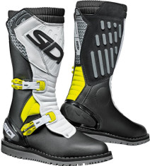 Cizme Moto Trial Zero.2 Black-White-Yellow