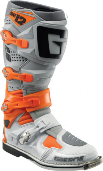 Cizme Moto MX SG12 Orange/Grey/White