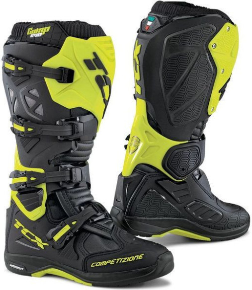 Cizme Moto MX COMP EVO 2 MICHELIN 45 Black/Yellow Fluo