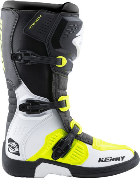 Cizme Enduro Track Adulte White Neon Yellow