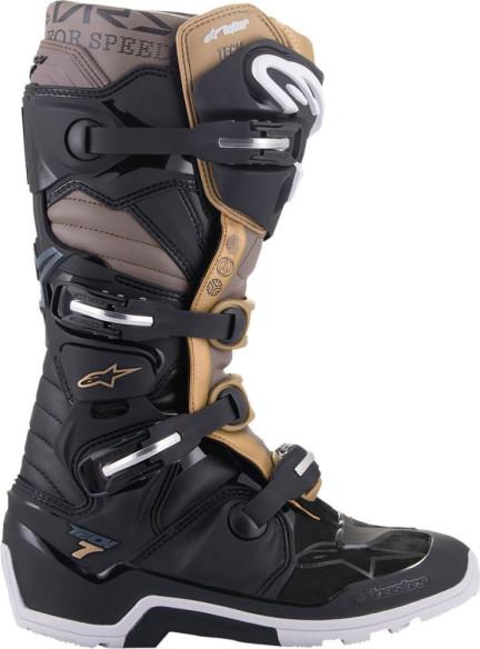 Cizme Enduro T7 End Black/Grey/Gold