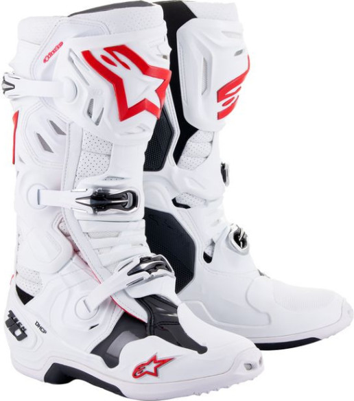 Cizme Moto Enduro Tech 10 Super Vented White/Red