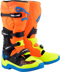 Cizme Moto Enduro Tech 5 Orange/Blue/Yellow