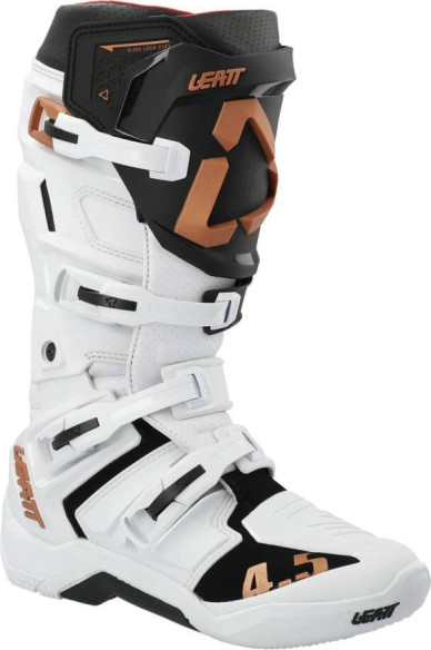 Cizme Moto MX/Enduro 4.5 Flexlock White/Black/Gold 24