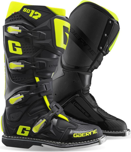 Cizme Moto MX/Enduro SG12 Black/Fluo Yellow 24