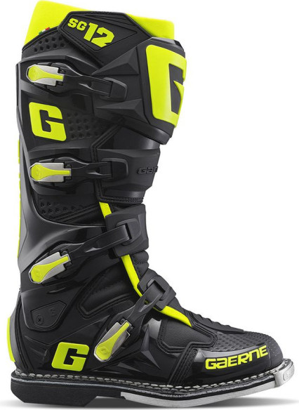 Cizme Moto MX/Enduro SG12 Black/Fluo Yellow 24