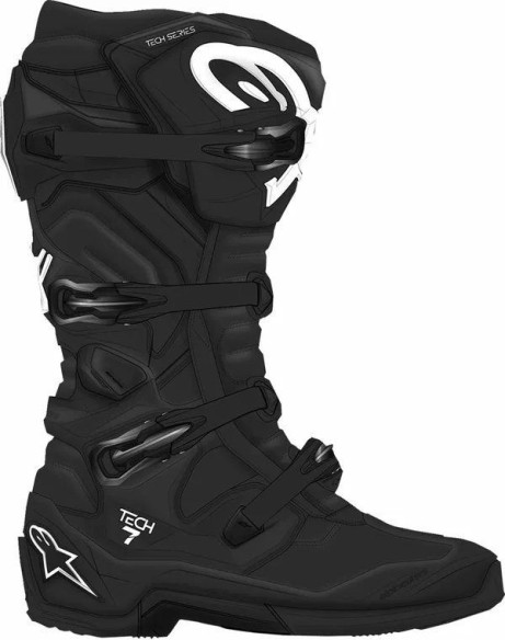 Cizme Moto MX/Enduro Tech 7 Black 24