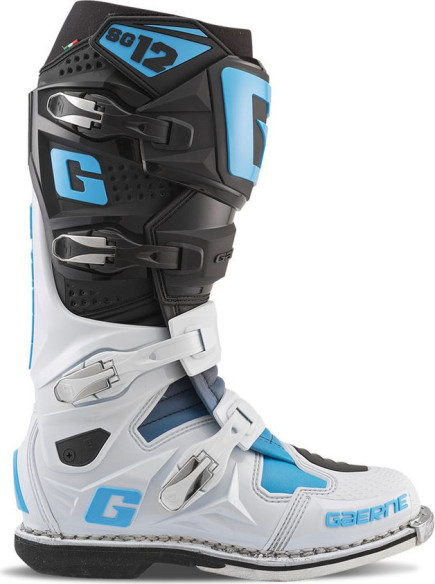 Cizme Moto MX/Enduro SG12 Limited Edition Black/White/Blue 25