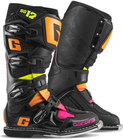 Cizme Moto MX/Enduro SG12 Limited Edition Black/Orange/Pink 25