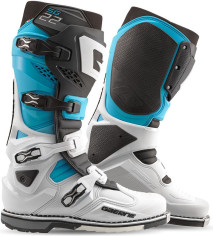 Cizme Moto MX/Enduro SG22 LE White/Black/Light Blue 25