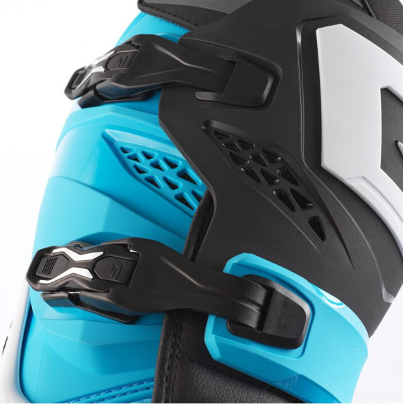 Cizme Moto MX/Enduro SG22 LE White/Black/Light Blue 25