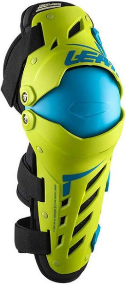 Genunchiere Moto MX Knee/Shin Guard Dual Axis Lime/Blue