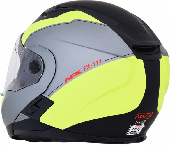 Casca Moto Modulara FX-111 Matte Black /Yellow