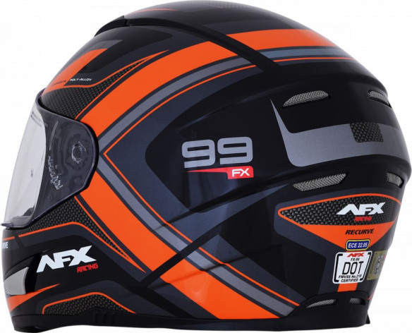 Casca Moto Full-Face FX-99 Recurve Street Black/Orange