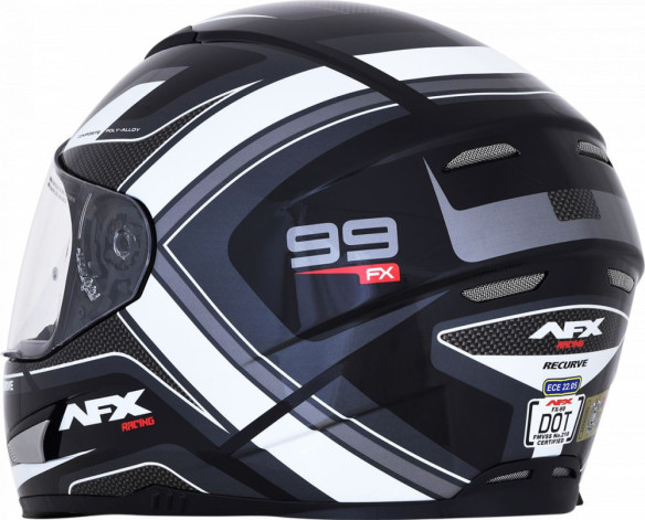 Casca Moto Full-Face FX-99 Recurve Street Black/White