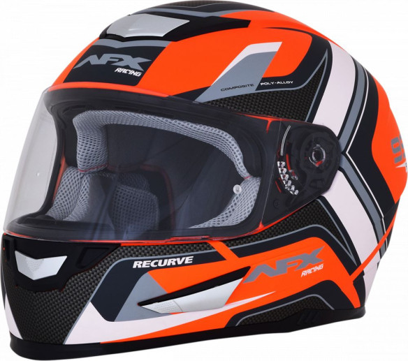 Casca Moto Full-Face FX-99 Recurve Street Matte Orange/White