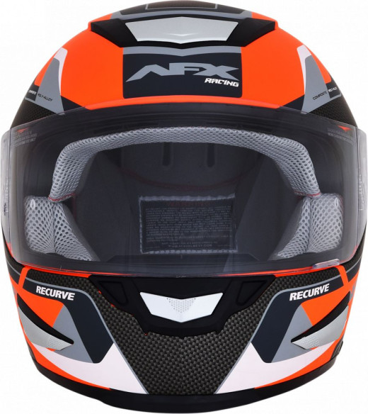 Casca Moto Full-Face FX-99 Recurve Street Matte Orange/White