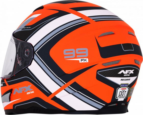 Casca Moto Full-Face FX-99 Recurve Street Matte Orange/White