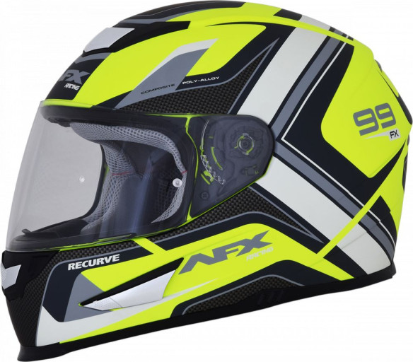 Casca Moto Full-Face FX-99 Recurve Street Matte Yellow/White