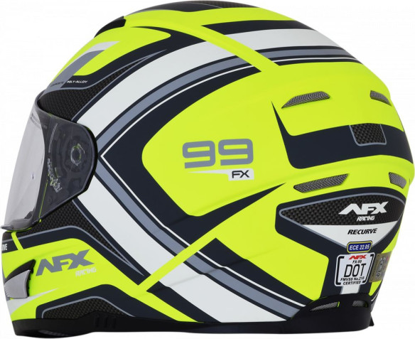Casca Moto Full-Face FX-99 Recurve Street Matte Yellow/White