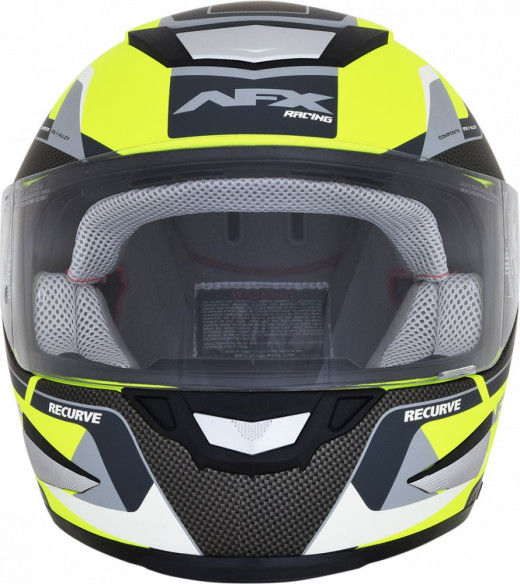 Casca Moto Full-Face FX-99 Recurve Street Matte Yellow/White