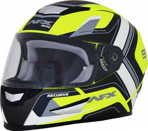 Casca Moto Full-Face FX-99 Recurve Street Matte Yellow/White