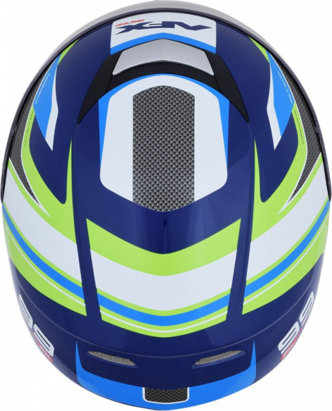 Casca Moto Full-Face FX-99 Recurve Street Navy/Green/Blue