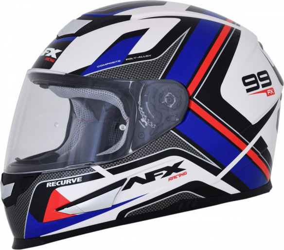 Casca Moto Full-Face FX-99 Recurve Street Red/White/Blue