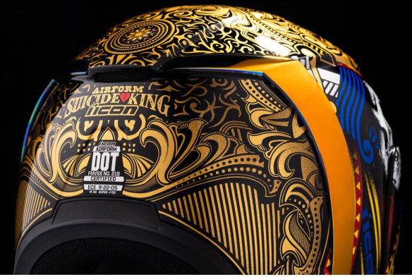Casca Moto Full-Face AirForm Suicide King Gold