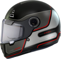 Casca Moto Full-Face Jarama Baux E15 Retro Cafe Racer Red Matt 2023