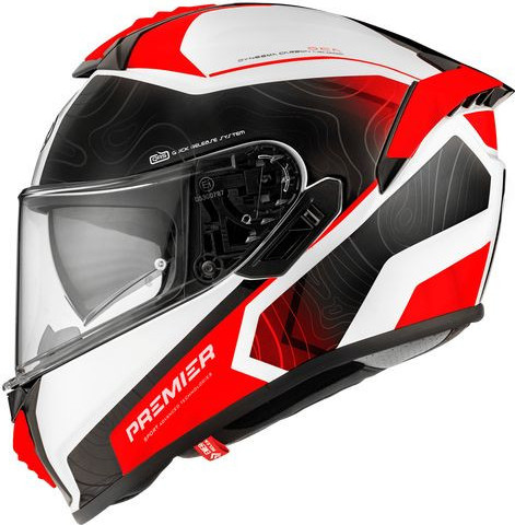 Casca Moto Full-Face Evoluzione DK 2BM White/Red 2024