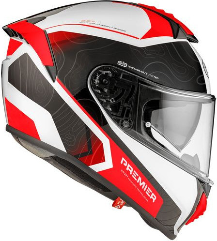 Casca Moto Full-Face Evoluzione DK 2BM White/Red 2024